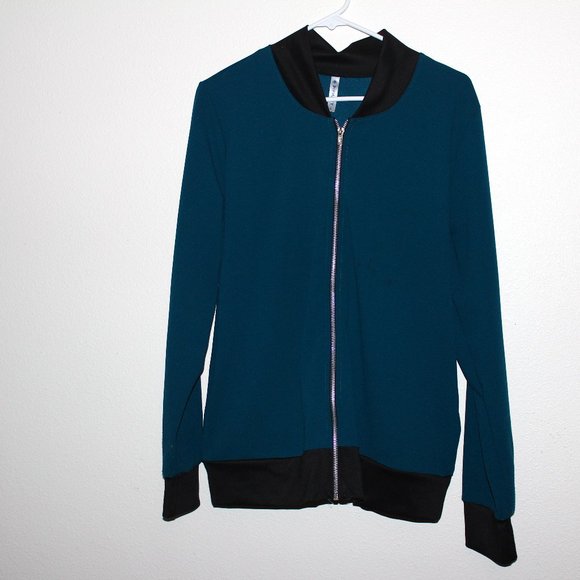 Piphany Women's Full Zip Jacket - Teal Green - Size: Large - Picture 1 of 4